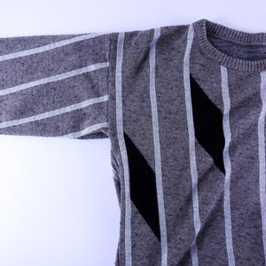 Vintage Knit Sweater Geometric Pattern image 3