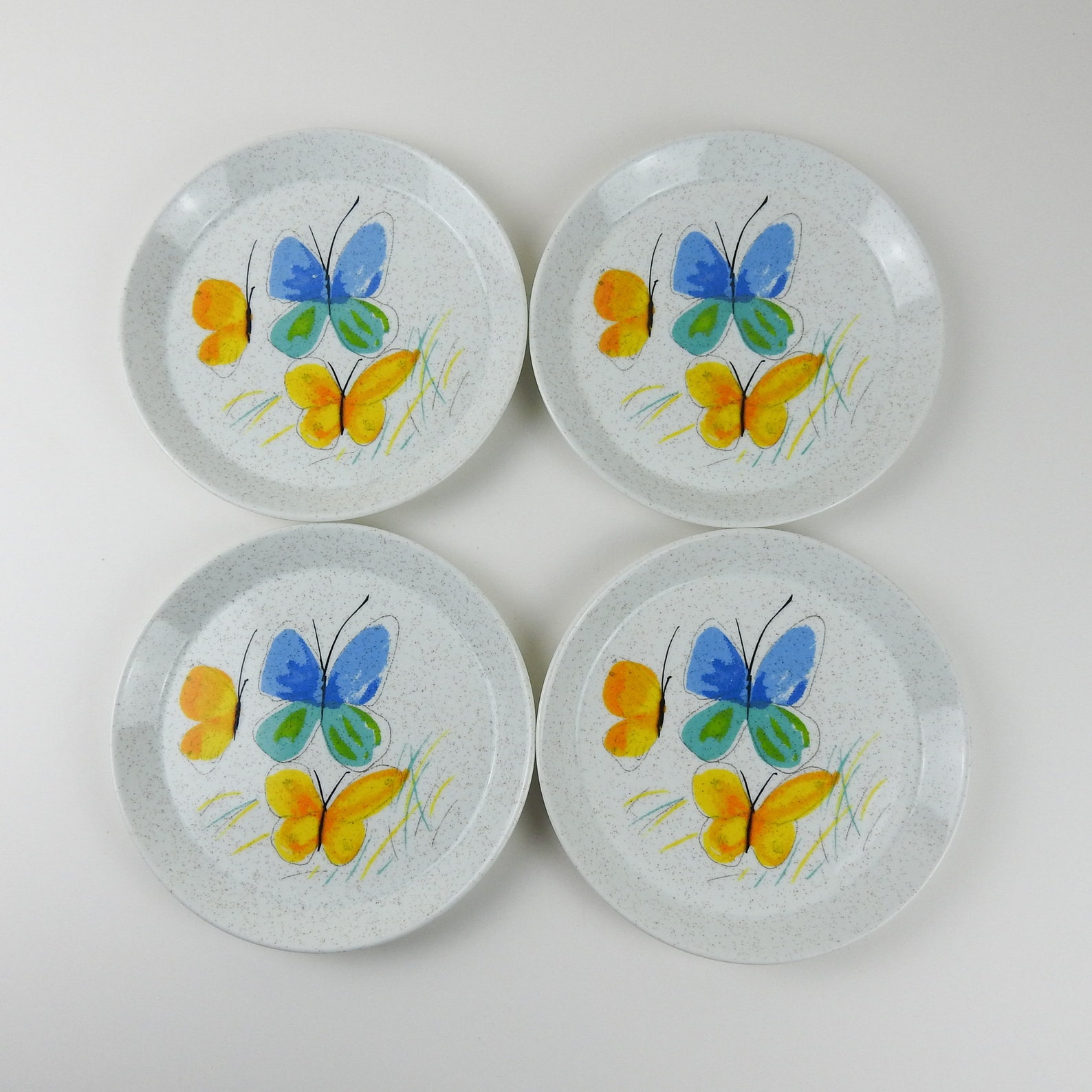 Retro Butterfly Plates / Vintage Mikasa Salad Plates Etsy
