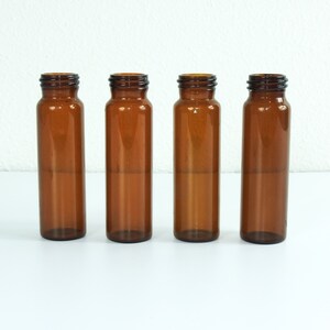 Amber Glass Vials / Amber Glass Propagation Bottles / Set of 4 FOUR image 7