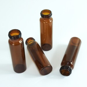 Amber Glass Vials / Amber Glass Propagation Bottles / Set of 4 FOUR image 8