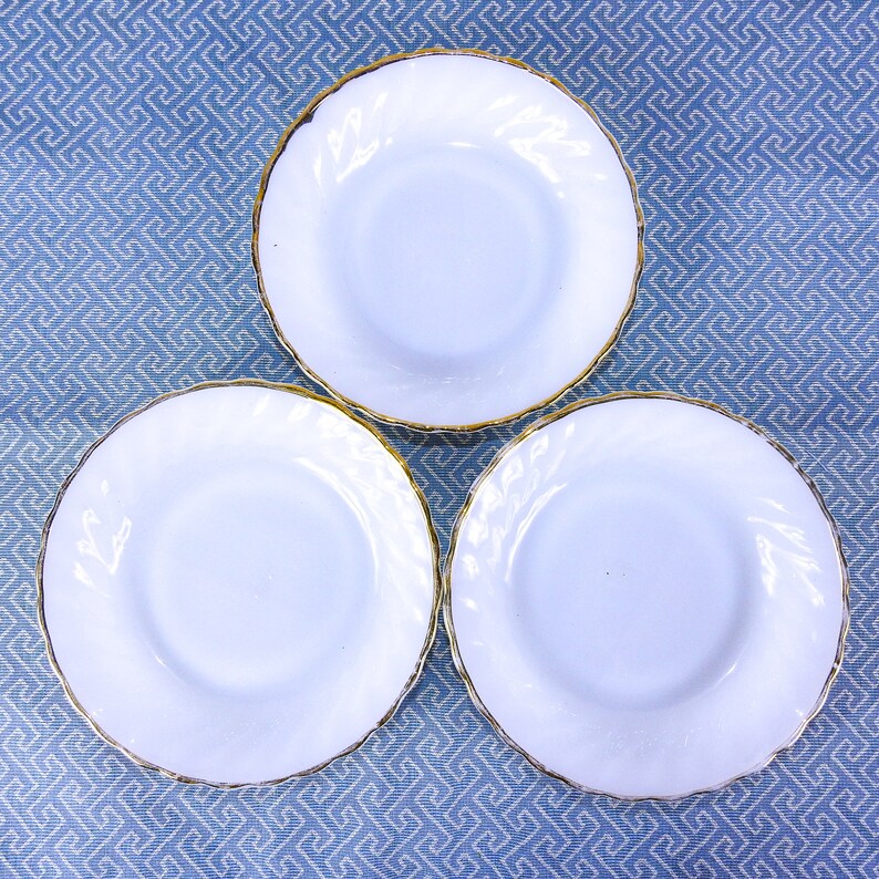 Milk Glass Dish Set / Mid Century Fire King Milk Glass image 1