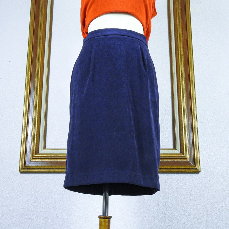 Vintage Purple Pencil Skirt / 1980's Women's Dress Skirt image 10
