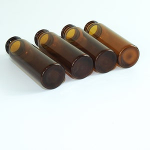 Amber Glass Vials / Amber Glass Propagation Bottles / Set of 4 FOUR image 9