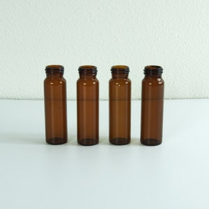 Amber Glass Vials / Amber Glass Propagation Bottles / Set of 4 FOUR image 3