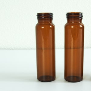 Amber Glass Vials / Amber Glass Propagation Bottles / Set of 4 FOUR image 5