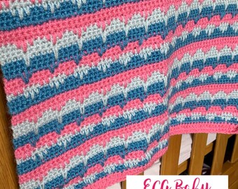 ECG ストライプ ブランケット パターン - Etsy 日本