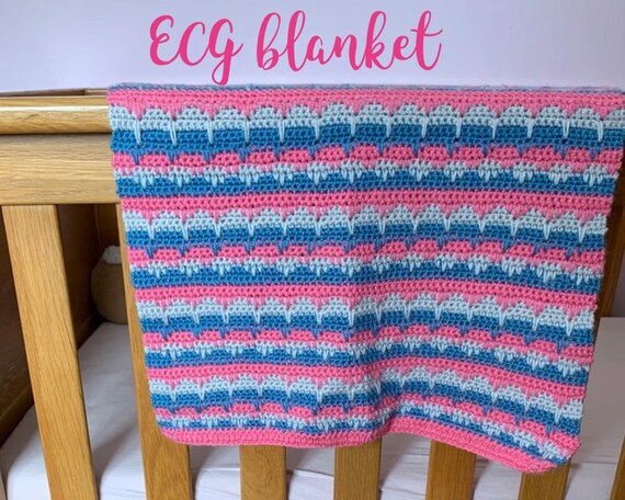 ECG ストライプ ブランケット パターン - Etsy 日本