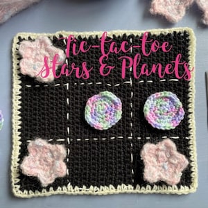 Planets & Stars Tic-Tac-Toe Crochet Pattern