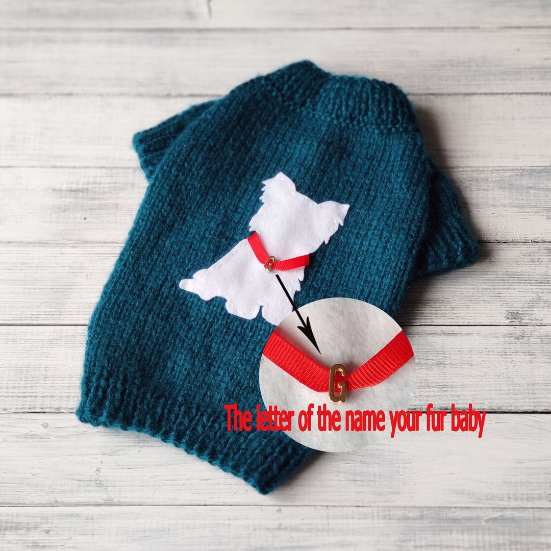 Personalized Yorkie Jacket Emerald Green Custom Dog Jumper Etsy