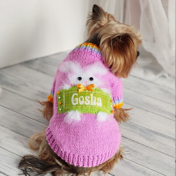 Handmade Dog Sweater for Small Dogs Personalized Dog Outfit Etsy