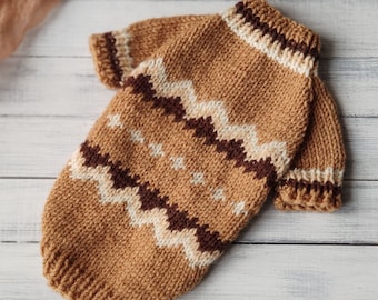 Knitted dog sweater XXS dog clothes Puppy clothes