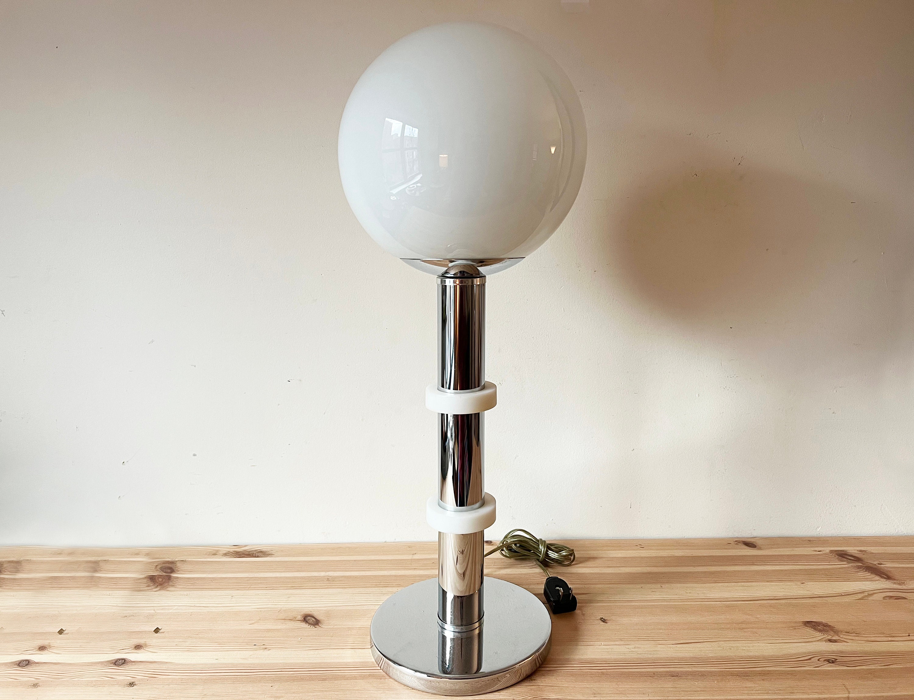 Space Age Mid Century Table Lamp Chrome Globe Orb MOD - Etsy Canada