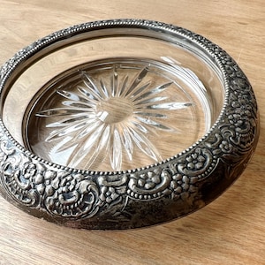 Frank M. Whiting Antique Sterling Silver/glass Large