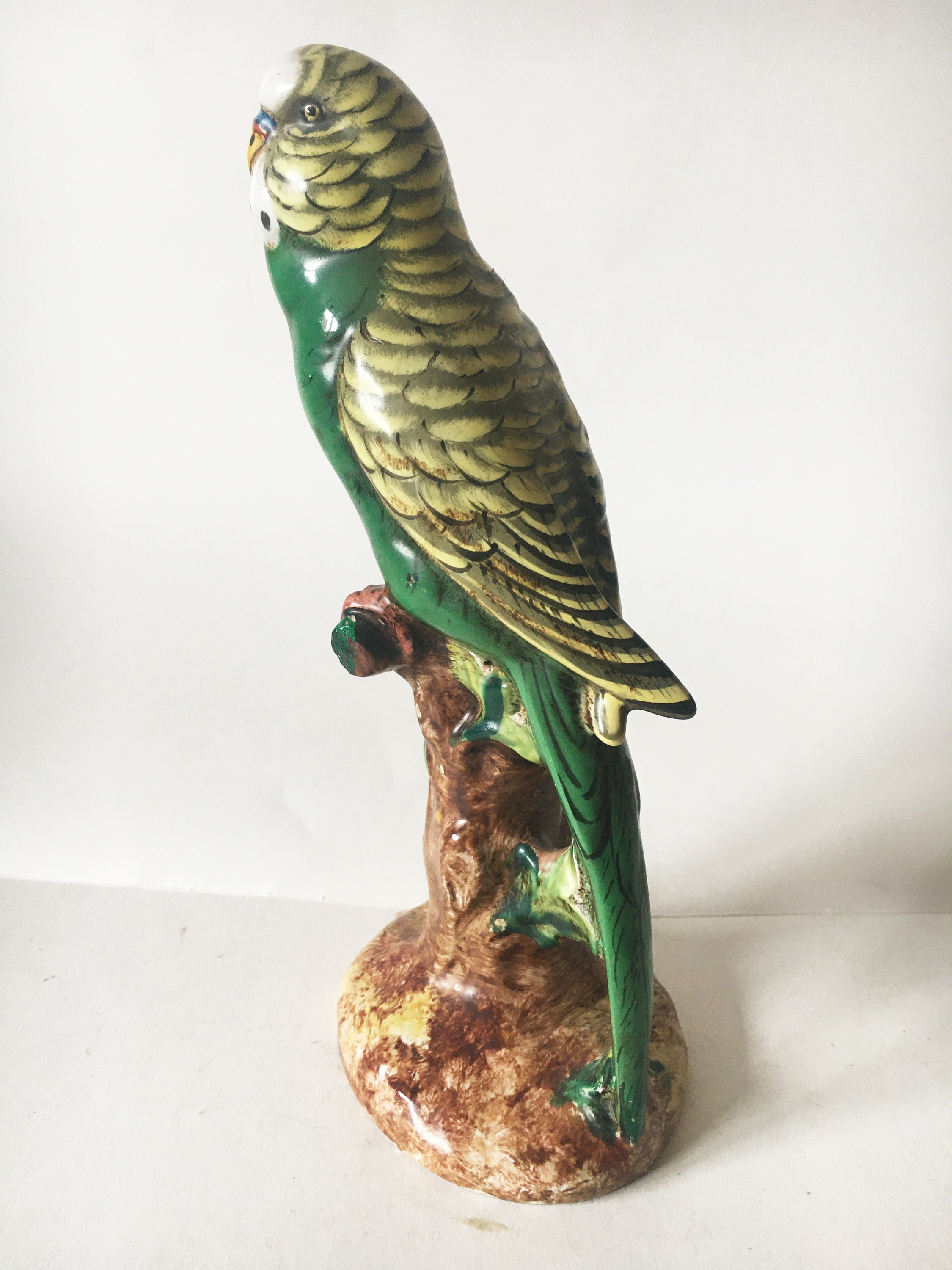 Vintage ceramic Parakeet de Ugo Zaccagnini 1868 1937 | Etsy