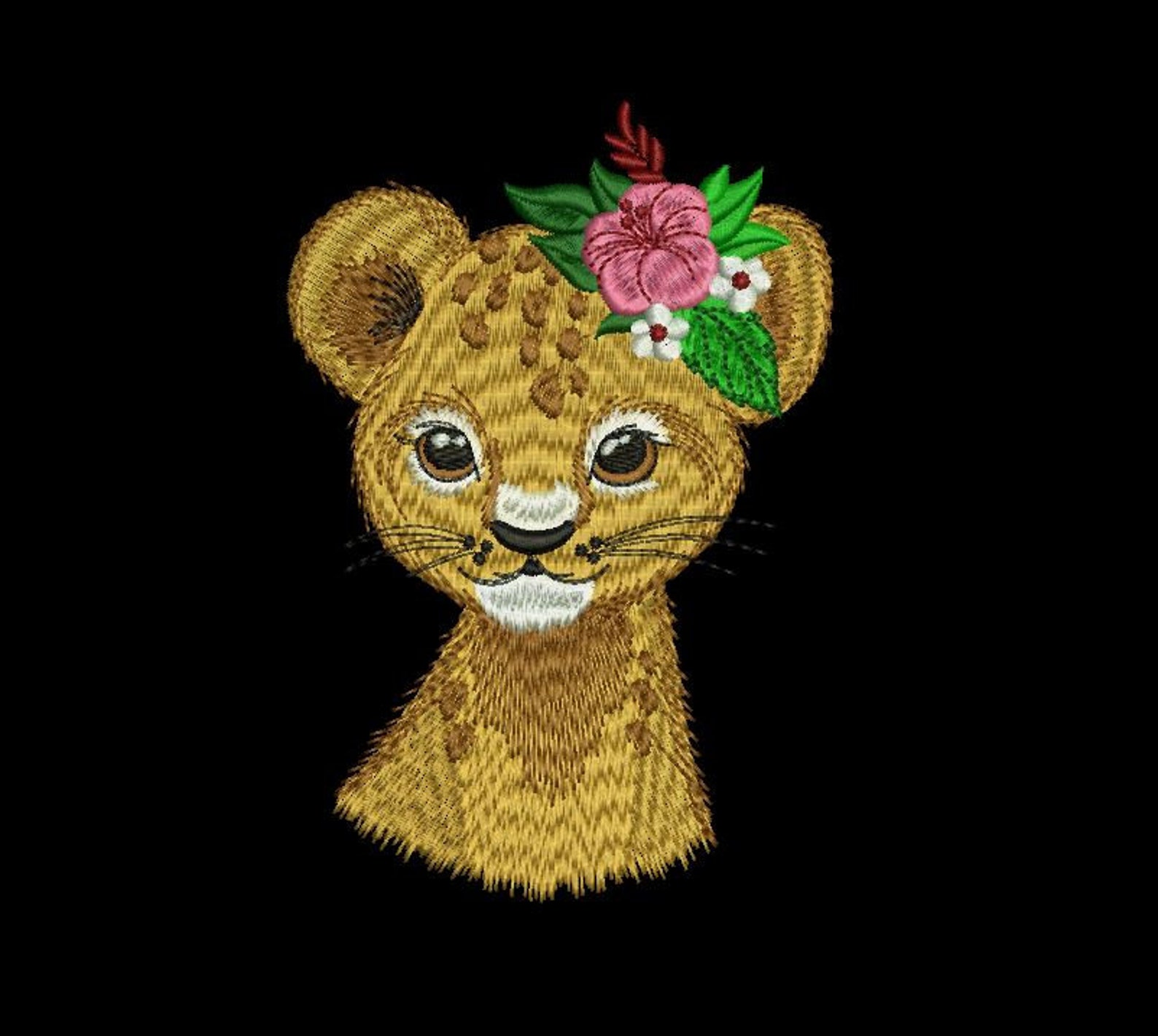 Baby lion 2 designs lion cub machine embroidery design  etsy