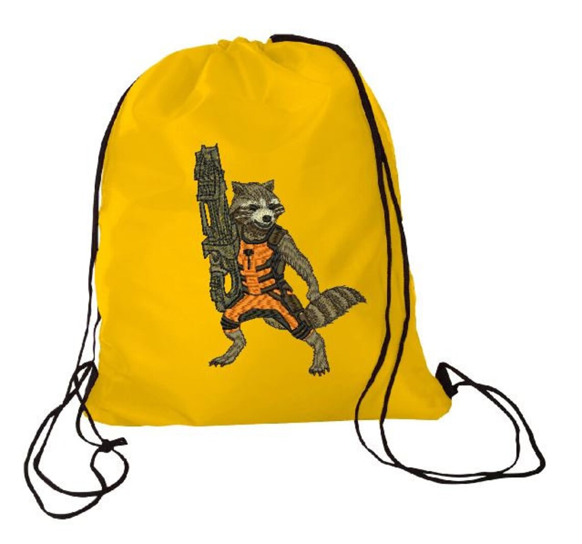 Raccoon machine embroidery design movies embroidery comics  etsy