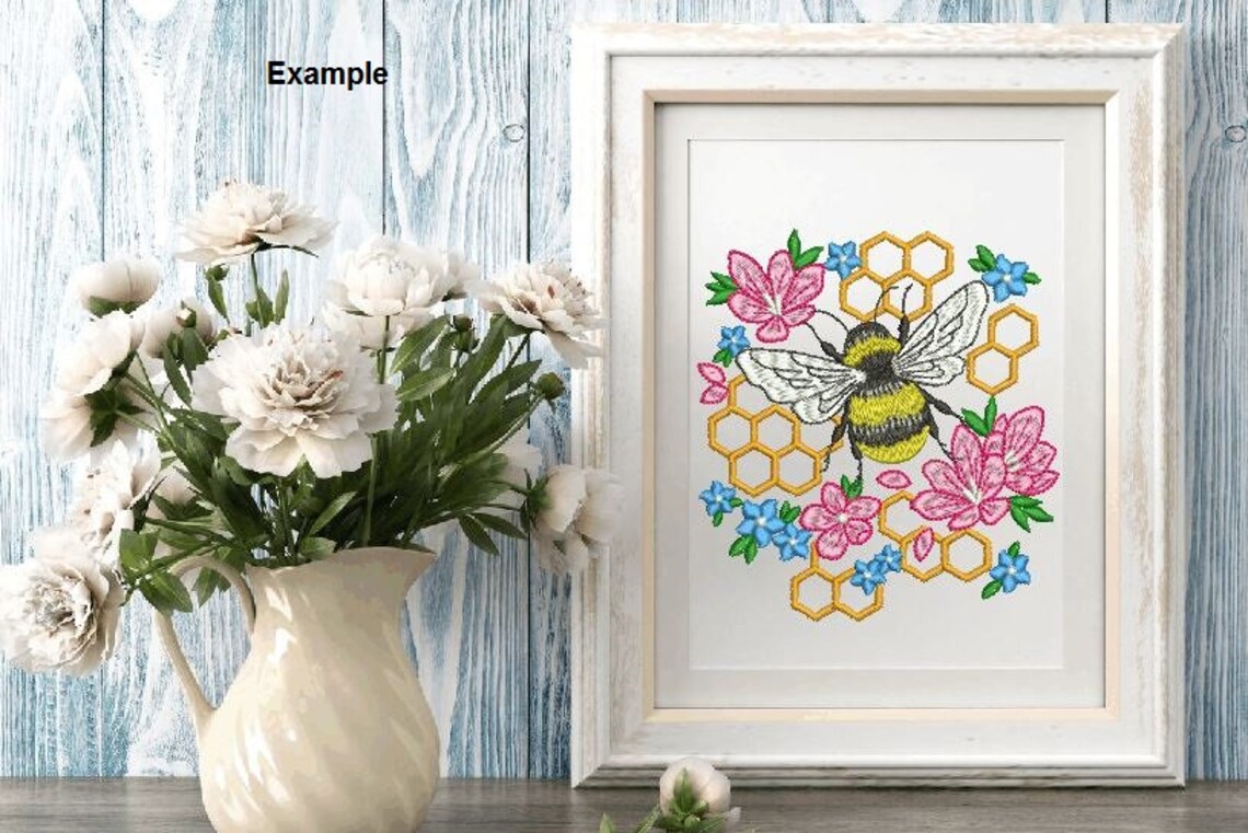 Bee bumblebee machine embroidery design insect flyer Etsy