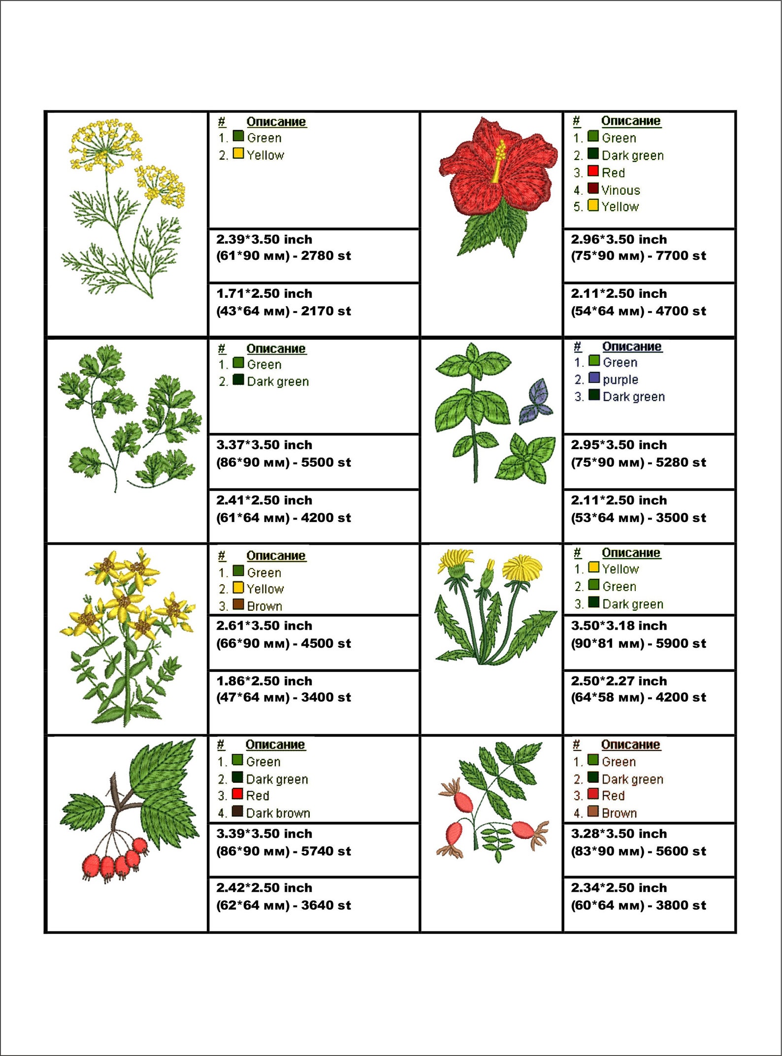 Set Herbs machine embroidery designs without herbal names Etsy