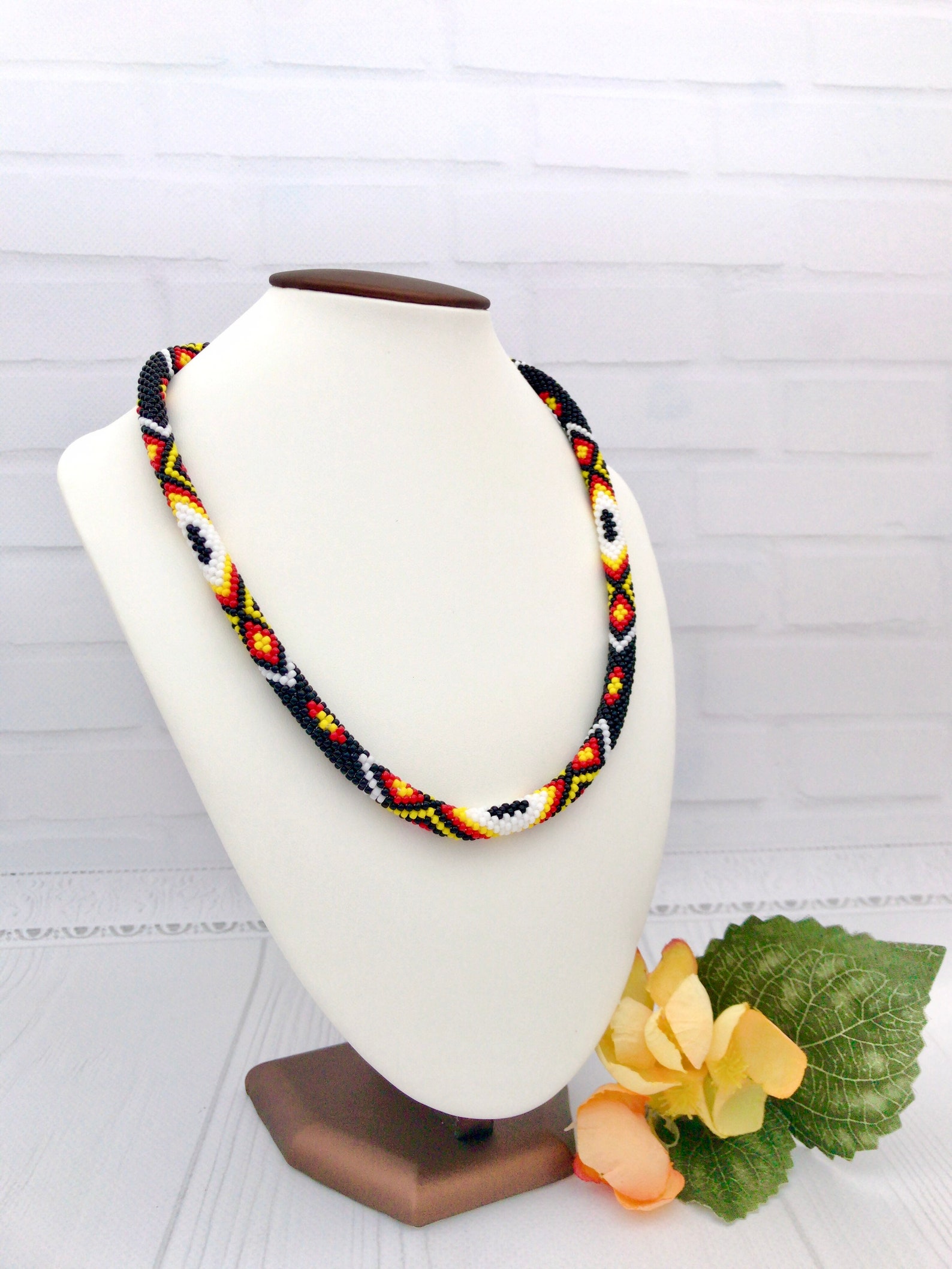 Native Medicine Wheel Style Necklace American Beaded Choker Etsy