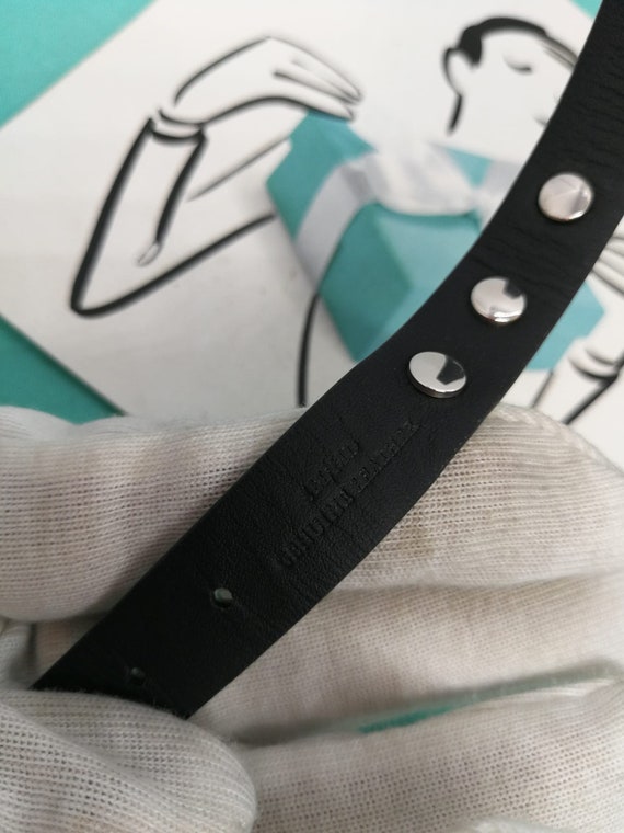 Genuine Tiffany & Co Wrap Leather Bracelet Size S to M - Blue - Etsy