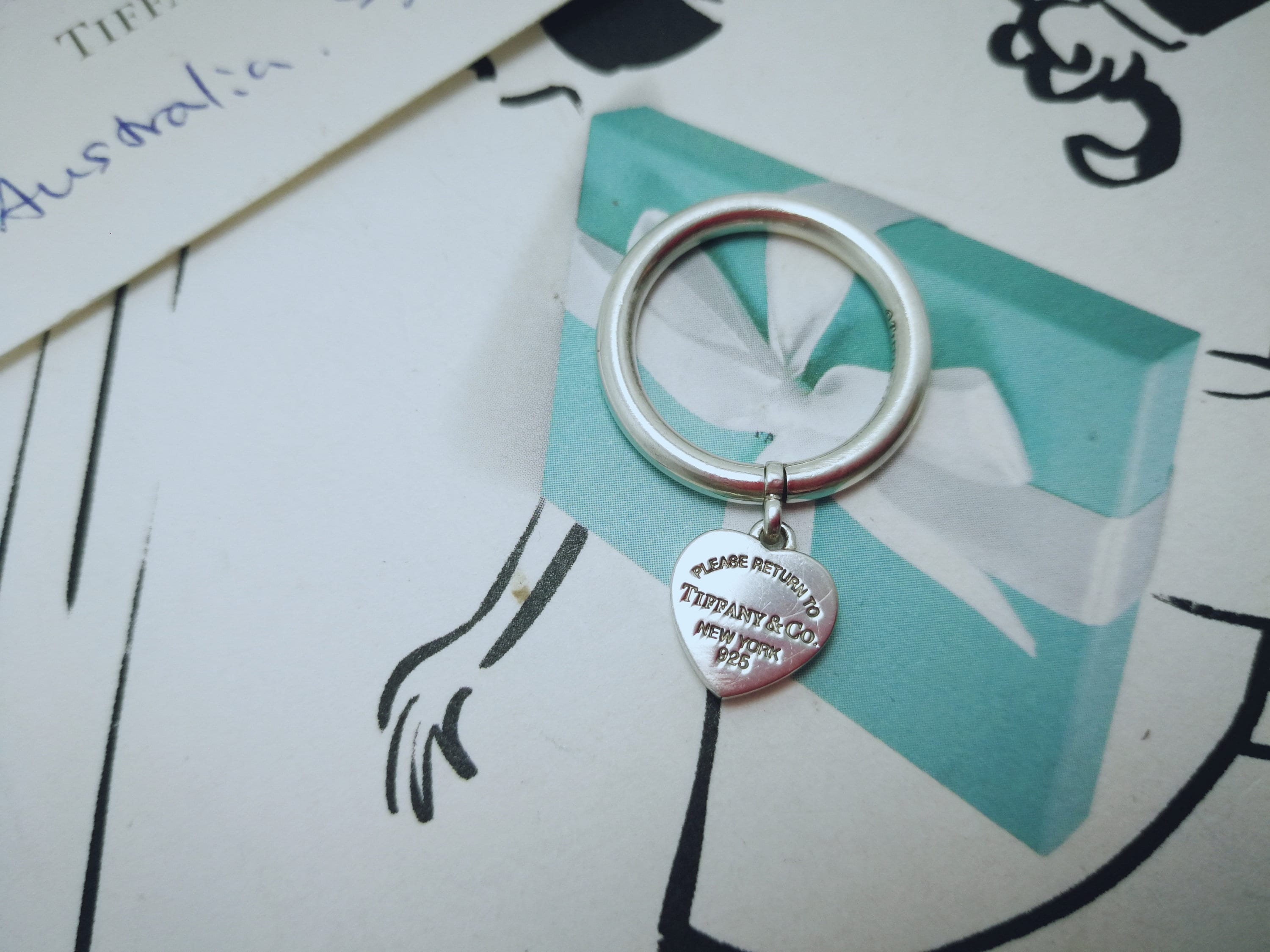 Tiffany heart deals dangle ring