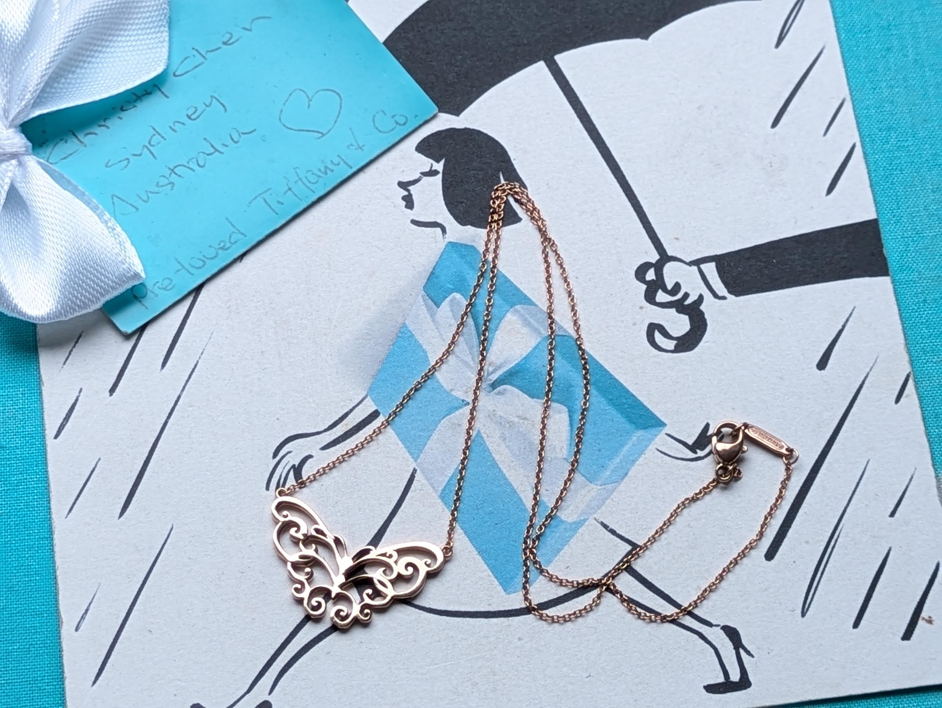 Genuine Tiffany & Co Enchant Butterfly Necklace 16inches - Rubedo