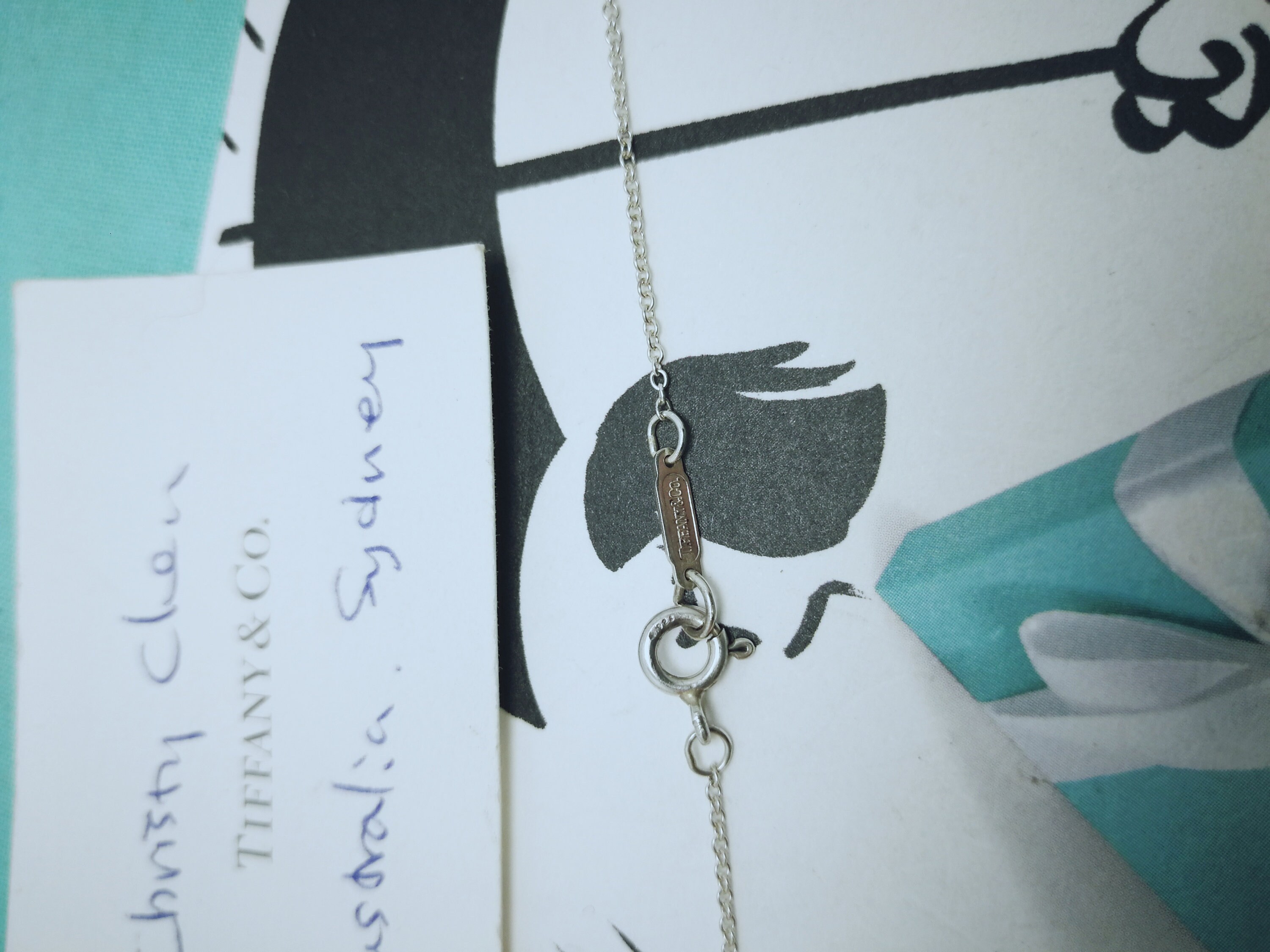 Genuine Tiffany & Co Virgo Charm Necklace 16inches - Sterling 