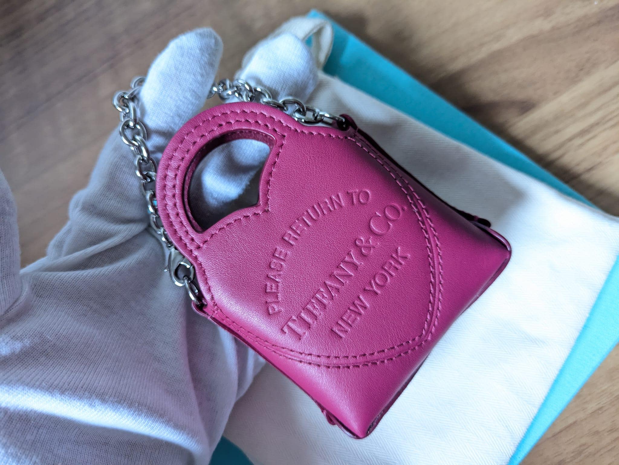 ティファニー純正ミニレザーバッグチャーム（新登場！） - ダーク