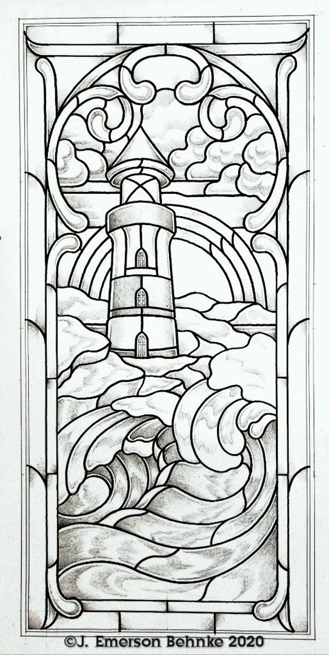 Lighthouse Drawing.pdf Lighthouse ( DIGITAL. PDF ) - Etsy