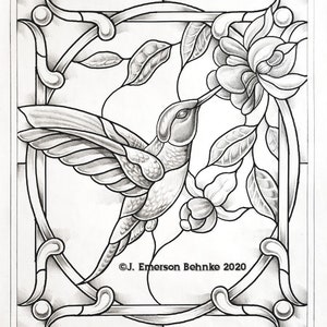 Hummingbird and Fuchsia ( DIGITAL. PDF )