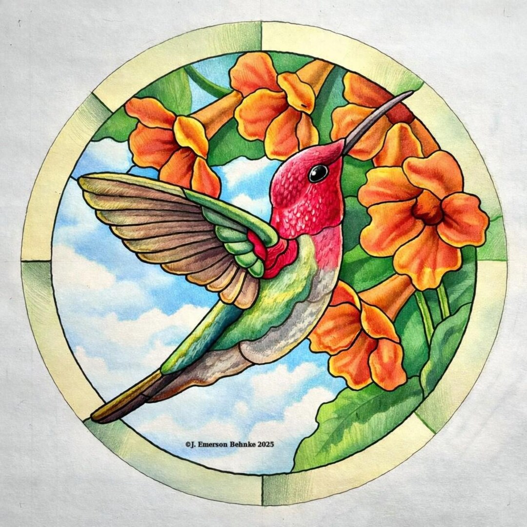 Anna's Hummingbird (DIGITAL.PDF.JPG) - Etsy
