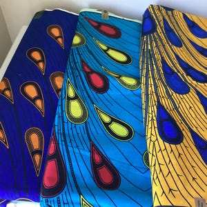 Fiery Orange Abstract Ankara Wax Print Fabric