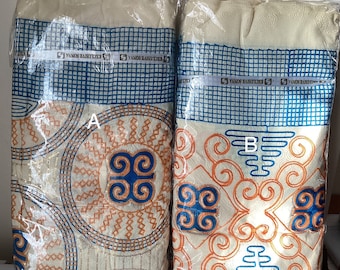 Embroidered Seersucker Sonna Gold Fabric