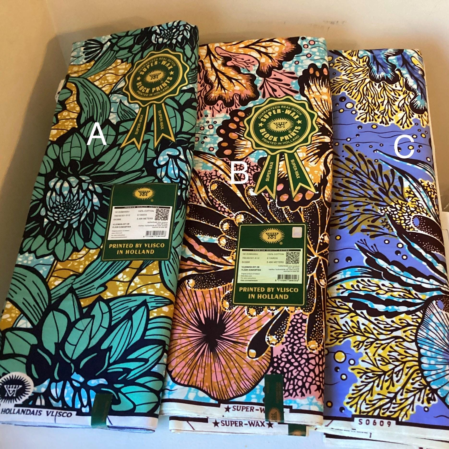 Vlisco Holland Super Wax Block Print: African Fabric - Etsy