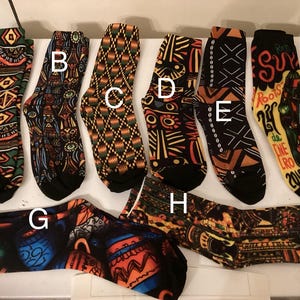 Kente Design Socks/ Compression Sock/Novelty Socks. Unisex