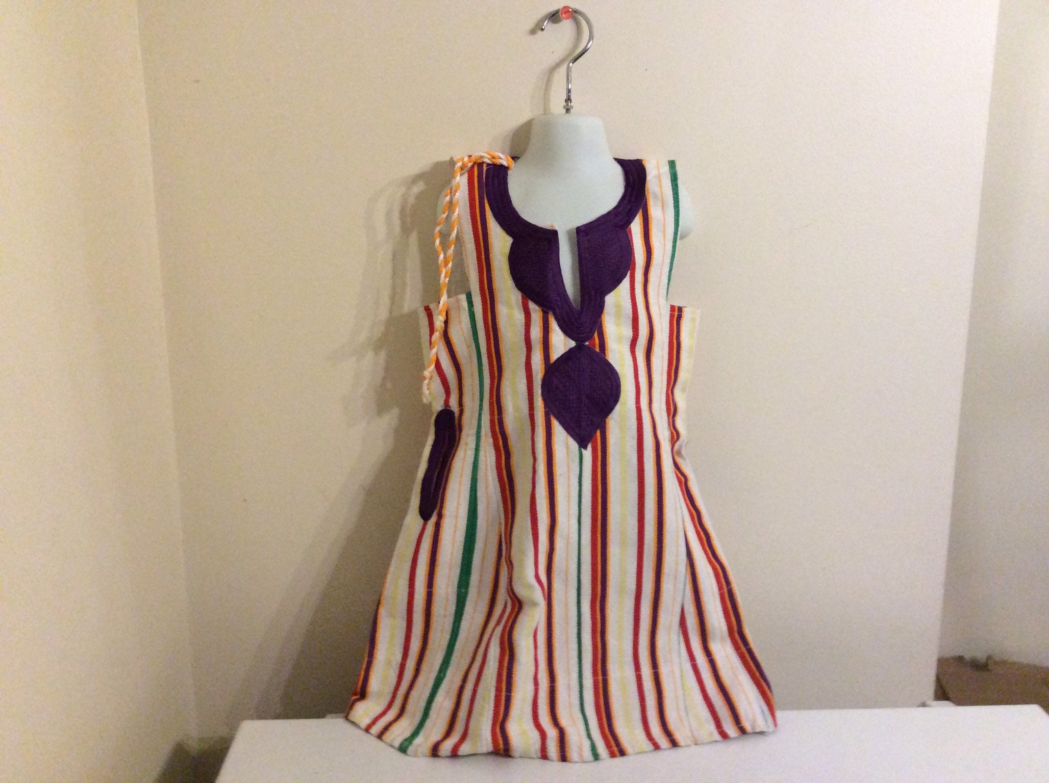 Enna Orange Stripes Halter Neck Cotton Dress – TJORI