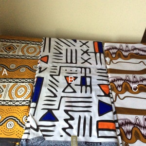 African Mud cloth Wax Prints/Price cut.