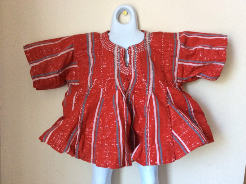 Authentic Hand Stitched Boys Batakari/Fugu/Northern Ghana Traditional Wear Toddler 4-6 years. image 2