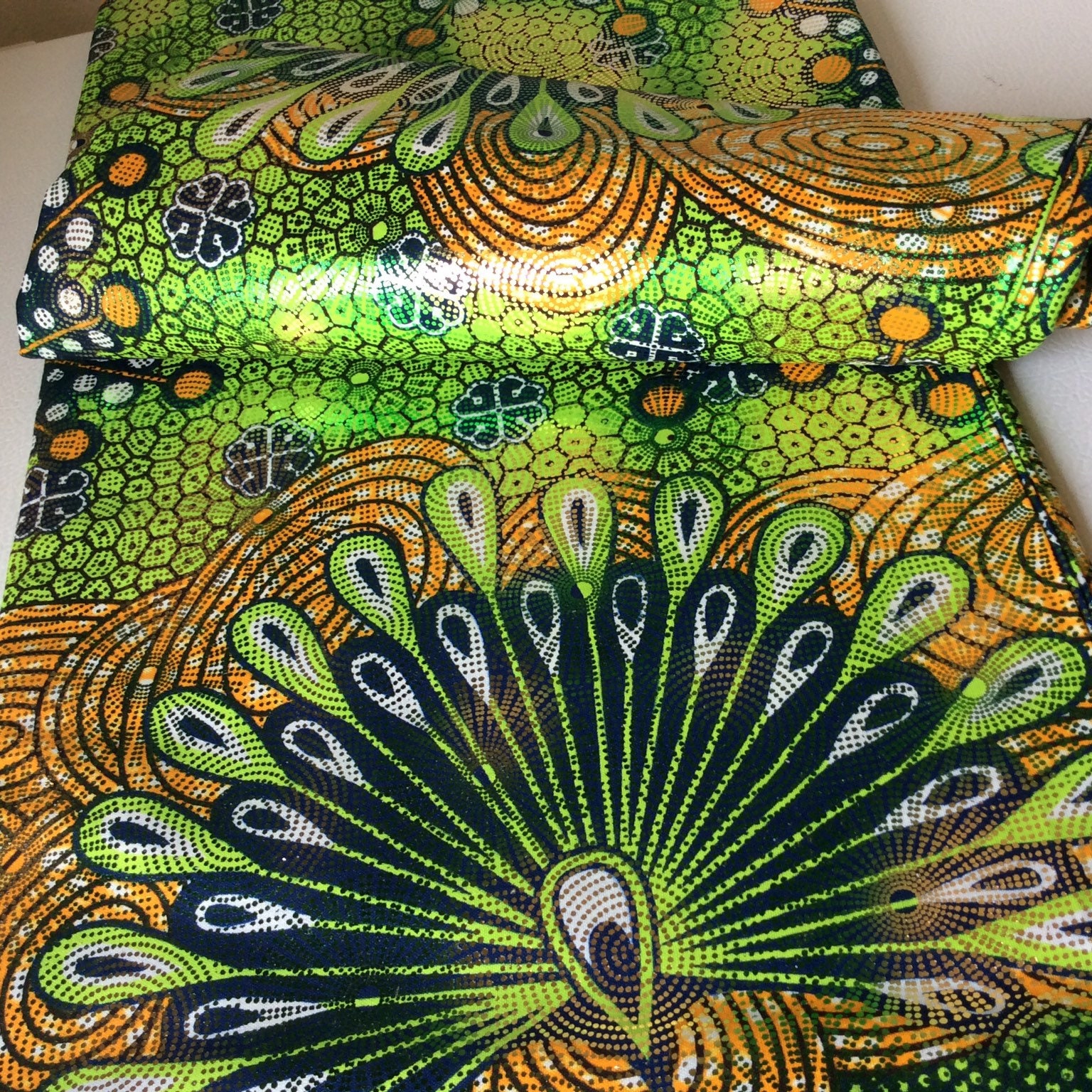 Supreme OSIKANI Gold African Holland Wax Print. - Etsy
