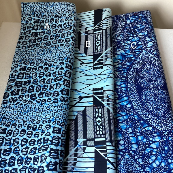 African Classy Holland Wax Print /Blue