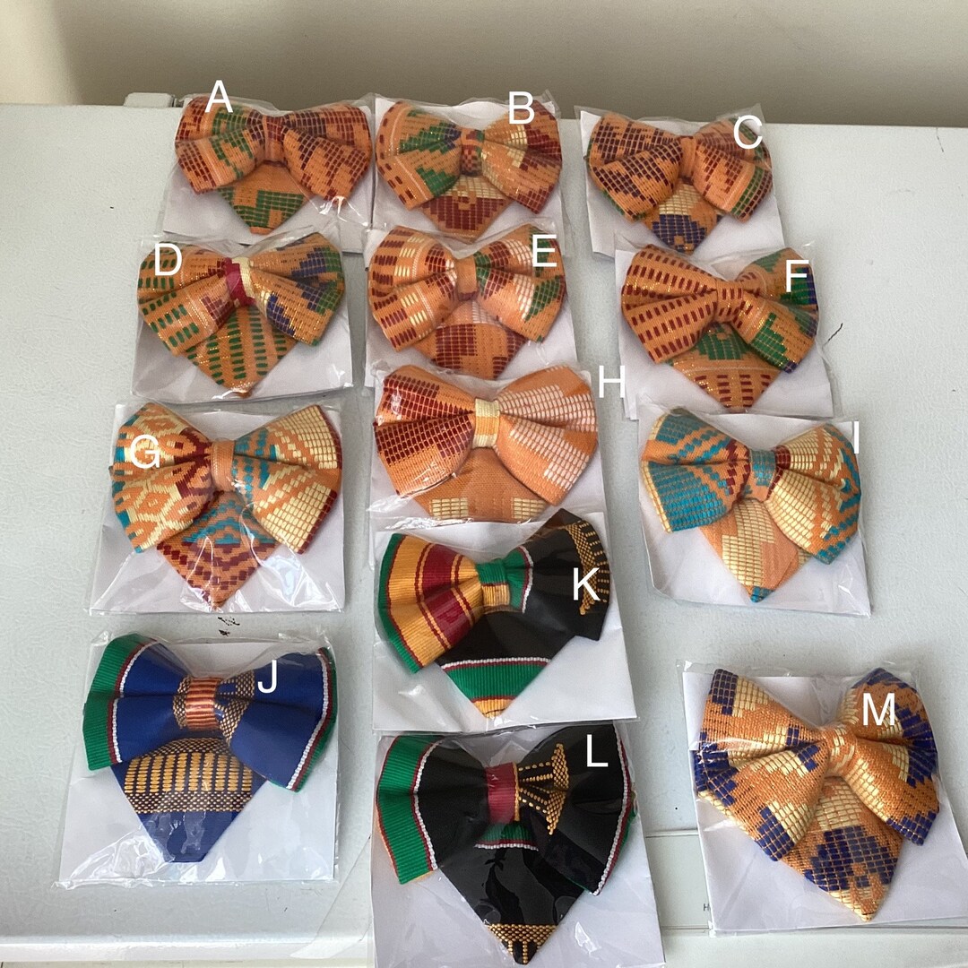 kente bow tie and hanky sets