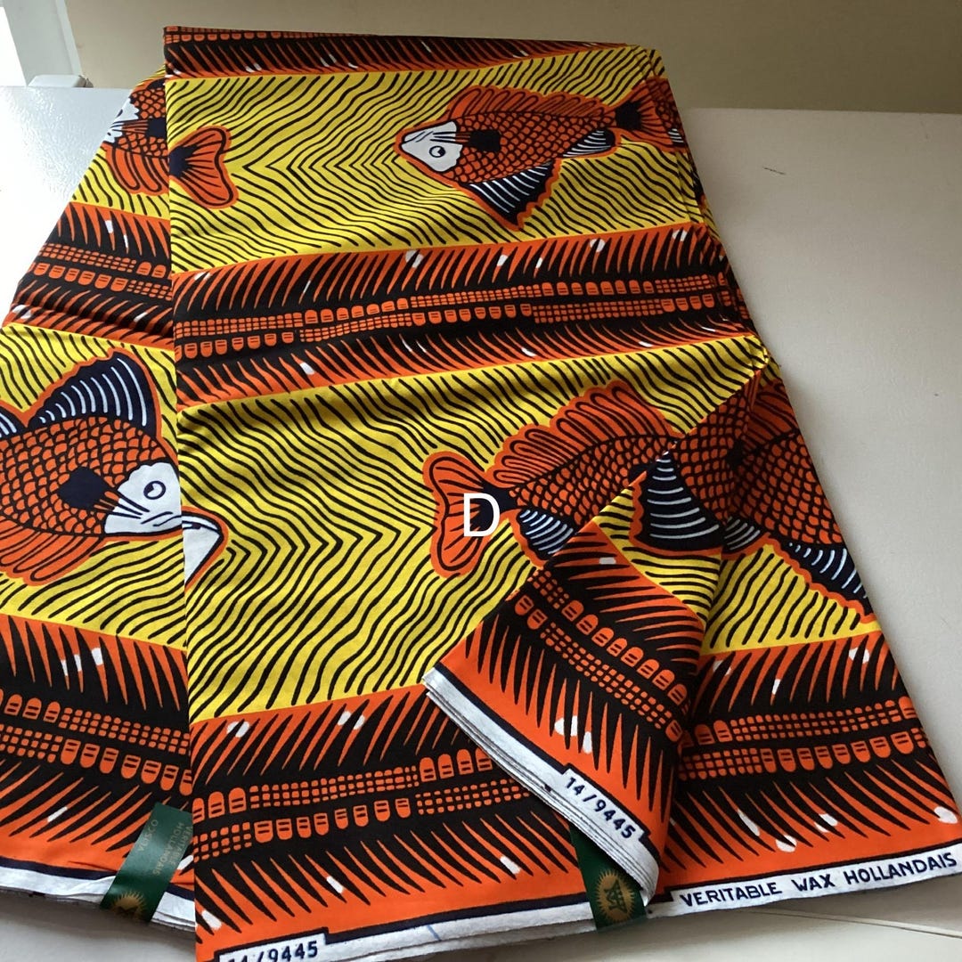 Dutch Wax Block Print Fabric: Vlisco Hollandais, 100% Cotton - Etsy