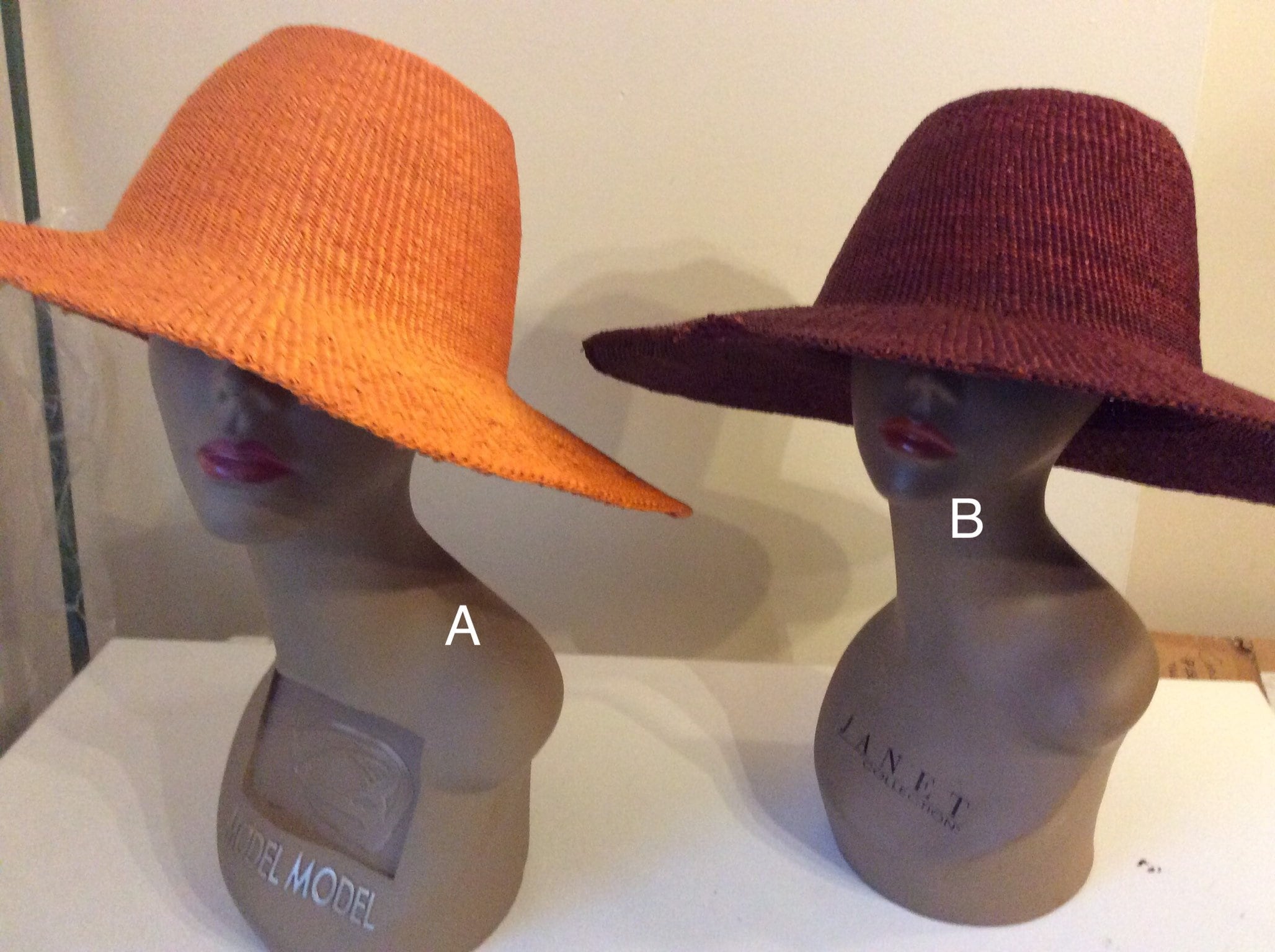 Bolga Summer Woven Sun Beach Straw Hat, Chapeau De Paille du Ghana Red Brown Wholesale Bolga/Ghana Hat / Handmade Hat (Copy) for your  main image 4