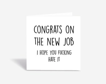 Congratulazioni Per Il Tuo Nuovo Lavoro Nuova Scheda Lavoro Etsy