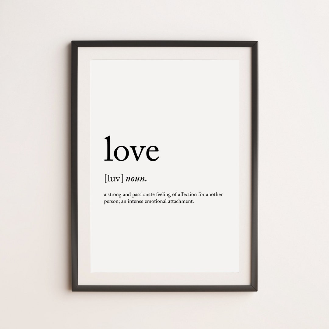 Love Definition Print, Dictionary Print, Definition Print, Anniversary Print Etsy UK