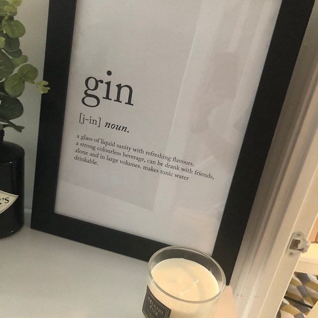 Gin Definition Print Dictionary Print Definition Print Gin Etsy UK