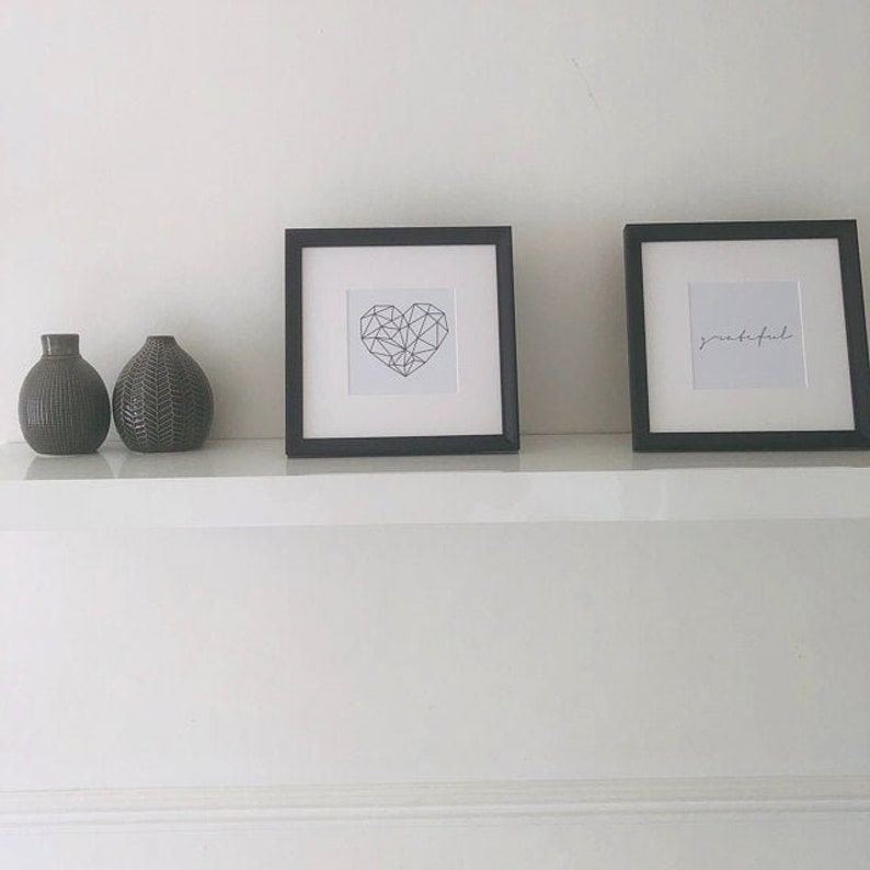 Geometric Heart Print, Home Decor, Wall Art image 2