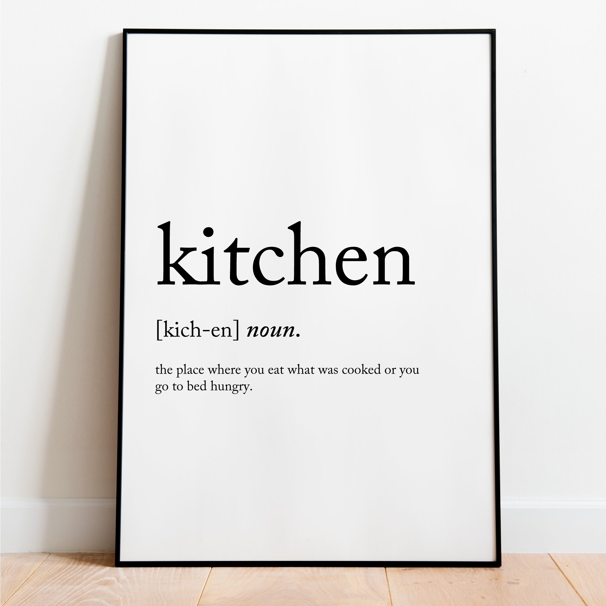 Kitchen Definition Print Dictionary Print Definition Print Etsy UK