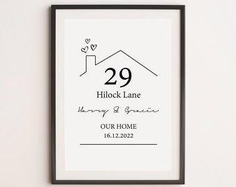 Custom Home Print, Personalised Print, Home Print, Home Decor, Wall Art, New Home Print, New Home Gift