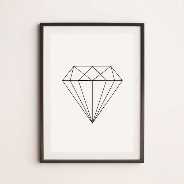 Diamond Print, Motivational Print, Inspirational Print